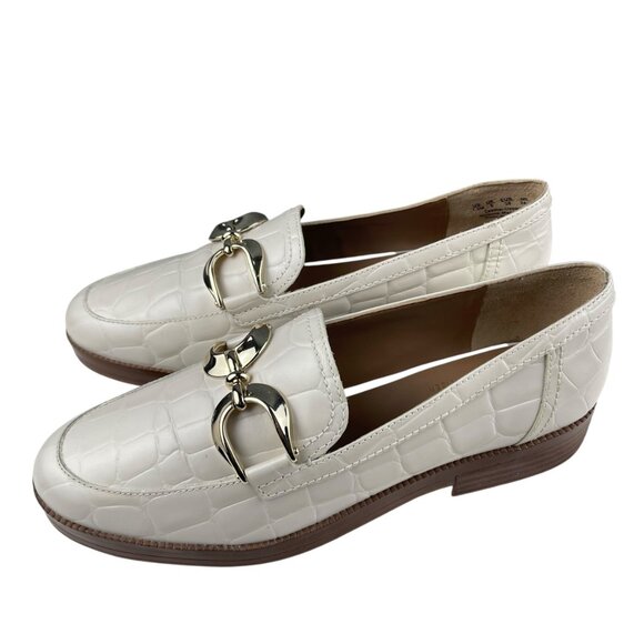 27 Edit Naturalizer Women's Beline Loafers 7.5M Leather Slip On Croc Embossed - Picture 5 of 12